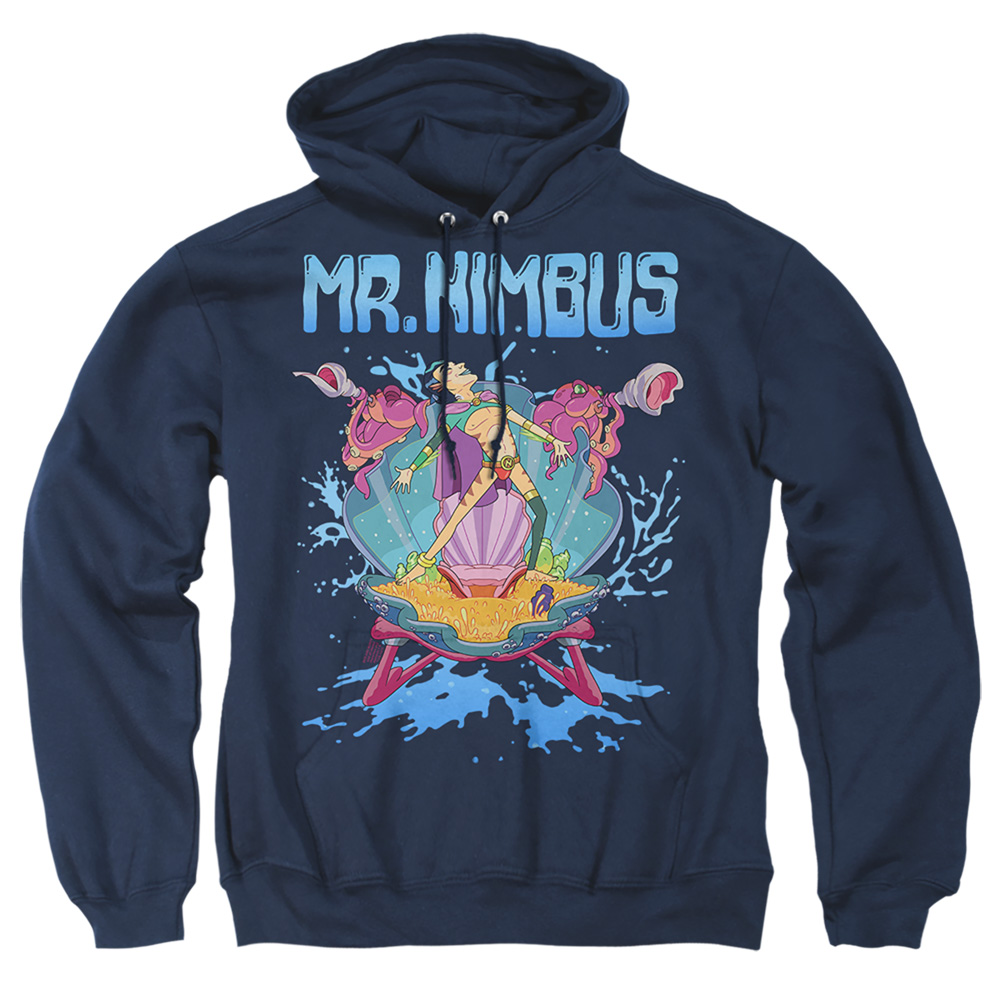 Rick & Morty Mr. Nimbus Design-Adult Pull-Over Hoodie, Navy - Medium
