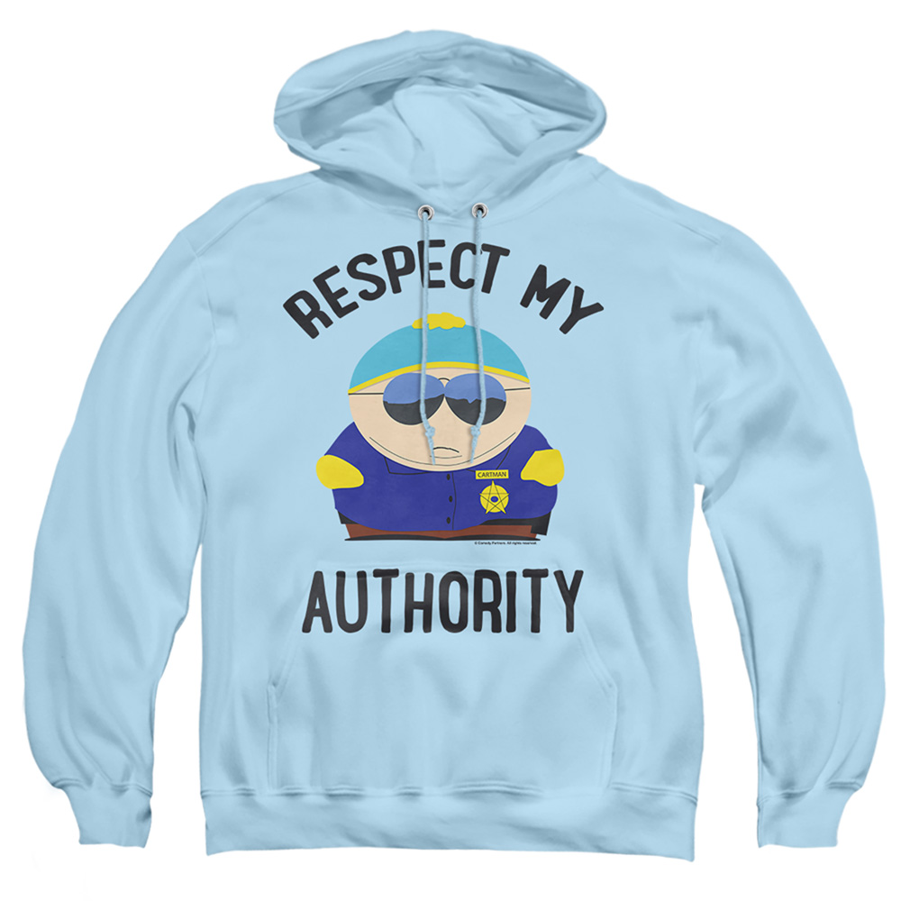 South Park & Respect-Adult Pull-Over Hoodie, Light Blue - Medium