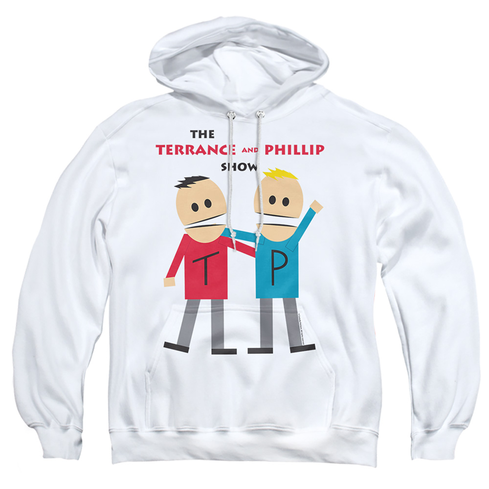 South Park & Terrance & Phillip-Adult Pull-Over Hoodie, White - Medium