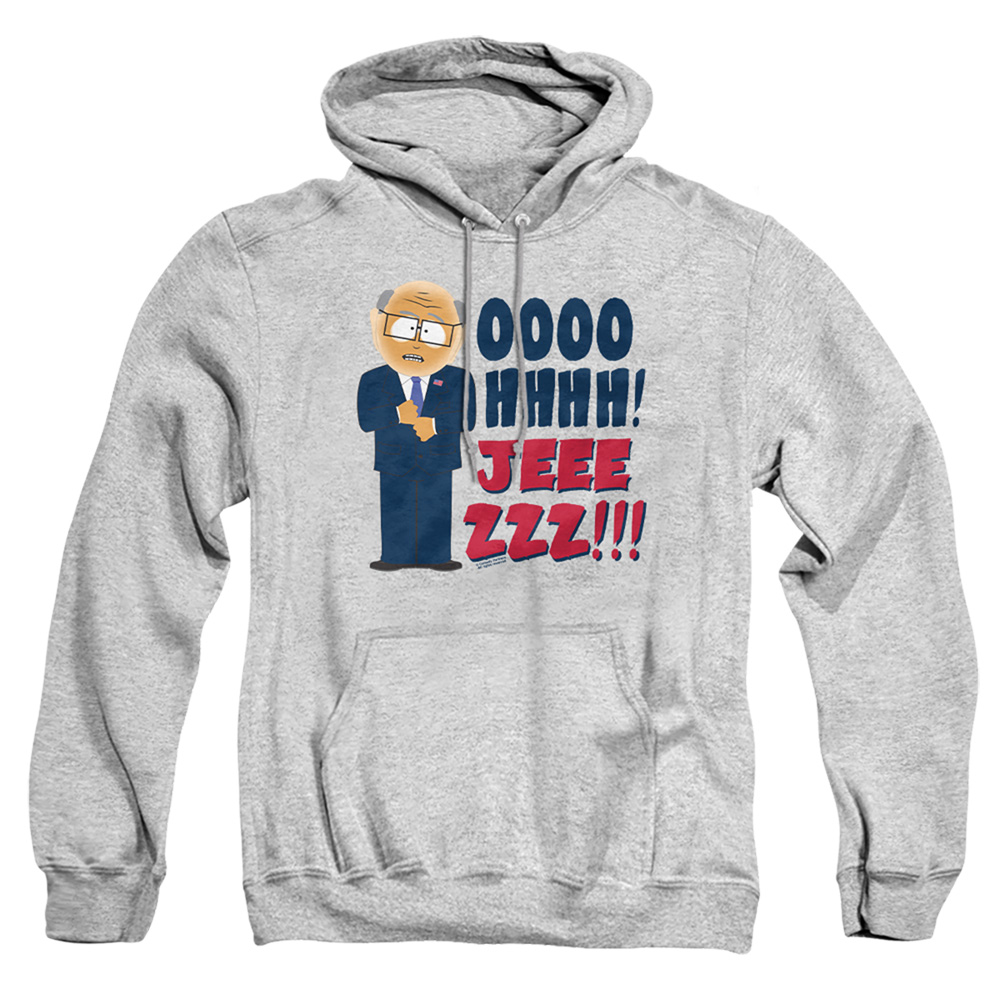 South Park & Oh Jeez-Adult Pull-Over Hoodie, Athletic Heather - Small
