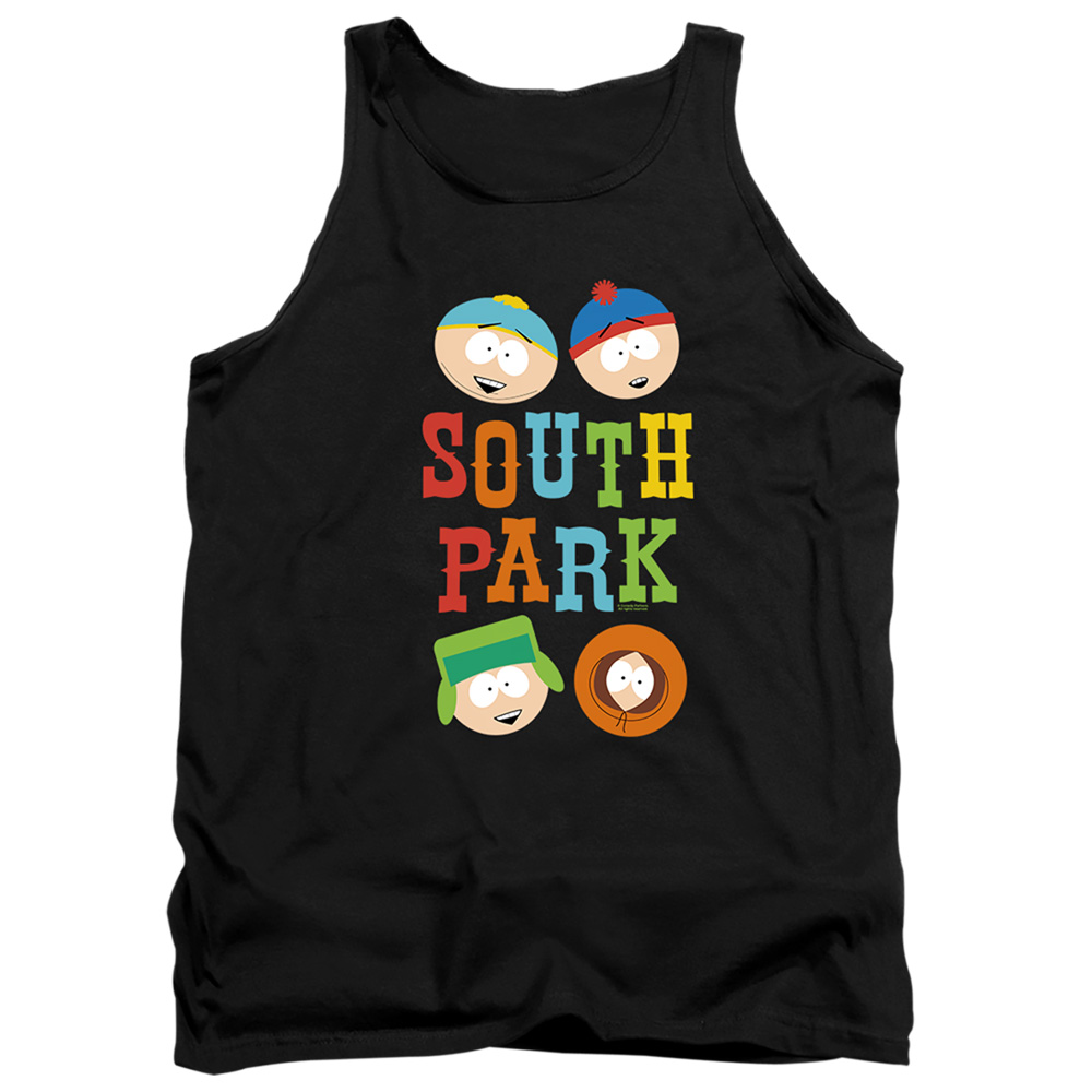 South Park & Best Buds-Adult Tank Top, Black - Medium