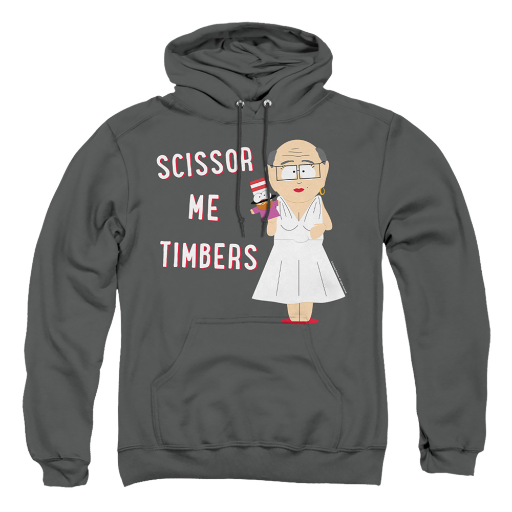 South Park & Scissor Me Timbers-Adult Pull-Over Hoodie, Charcoal - Medium