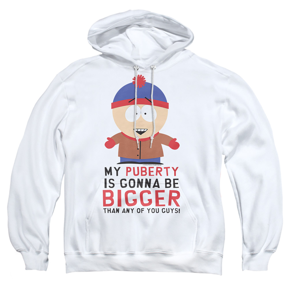 South Park & Puberty-Adult Pull-Over Hoodie, White - 3X