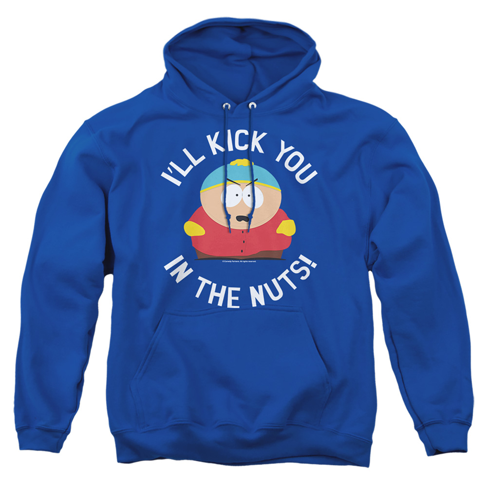 STHPK126-AFTH-4 South Park & Kick You in the Nuts-Adult Pull-Over Hoodie, Royal Blue - Extra Large -  Trevco