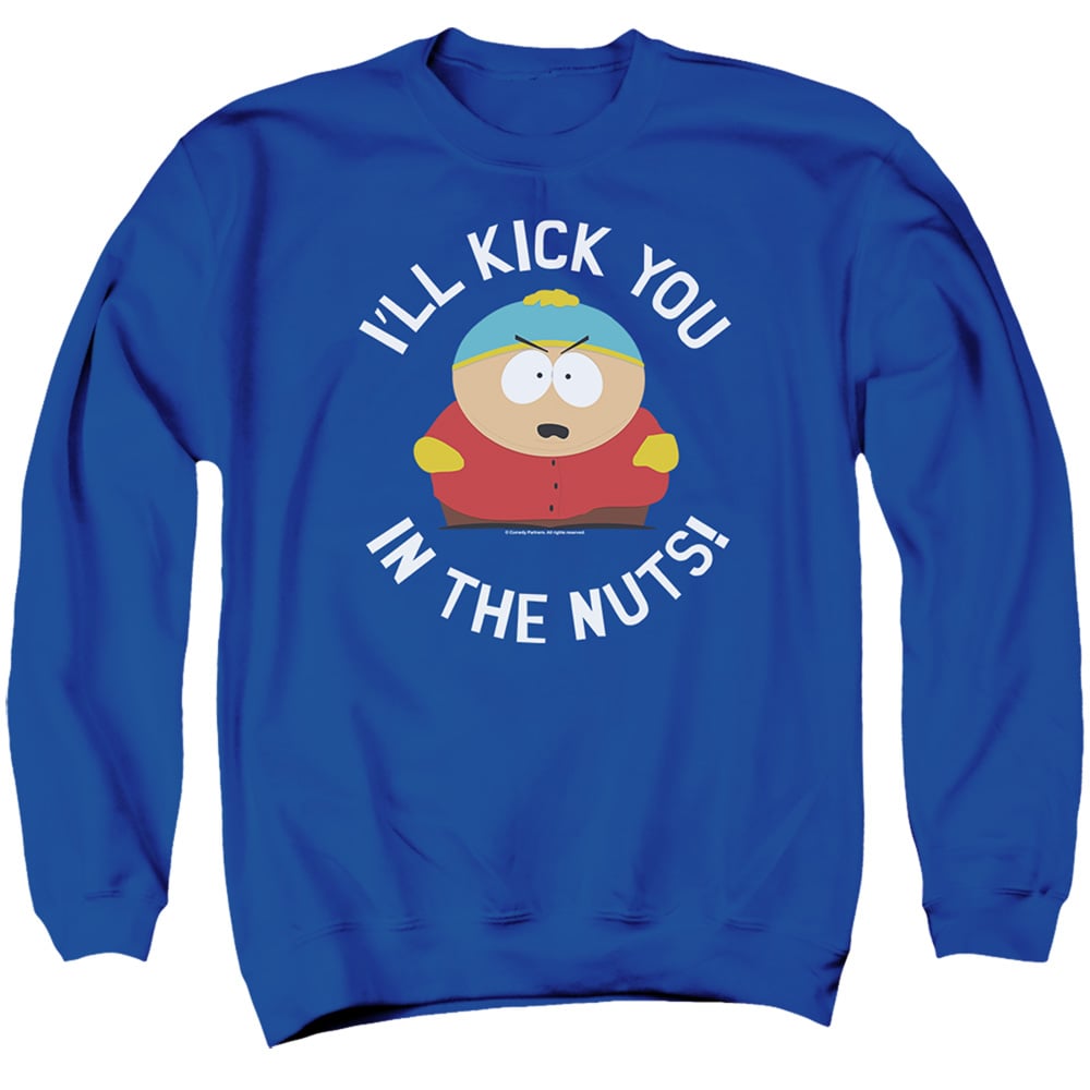 South Park & Kick You in the Nuts-Adult Crewneck Sweatshirt, Royal Blue - 2X