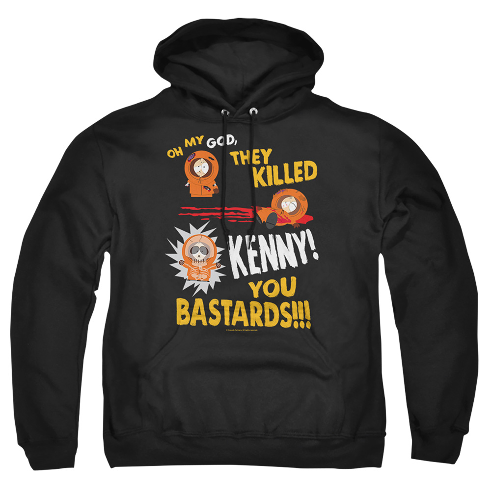 South Park & Dead Kenny-Adult Pull-Over Hoodie, Black - Small