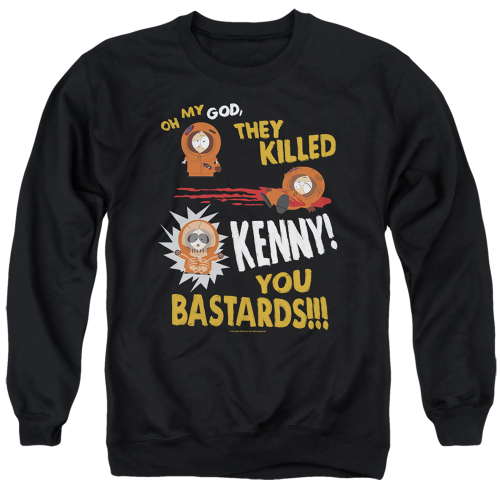 South Park & Dead Kenny-Adult Crewneck Sweatshirt, Black - Medium