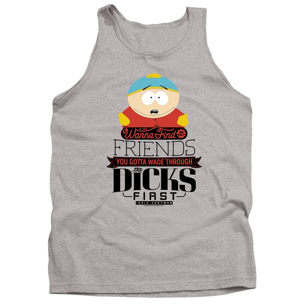 South Park & Wade Through Dicks-Adult Tank Top, Athletic Heather - Medium