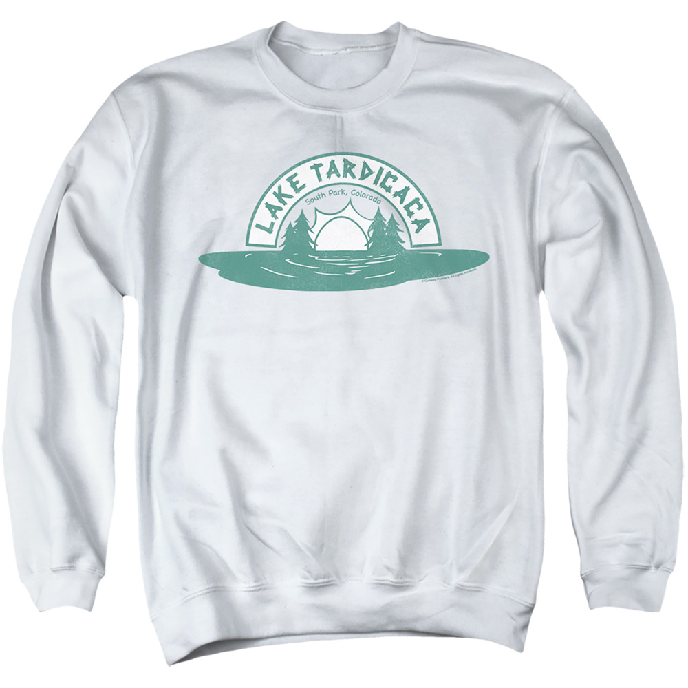 South Park & Camp Counselor-Adult Crewneck Sweatshirt, White - Medium