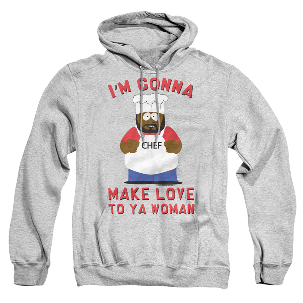 South Park & Make Love-Adult Pull-Over Hoodie, Athletic Heather - 3X