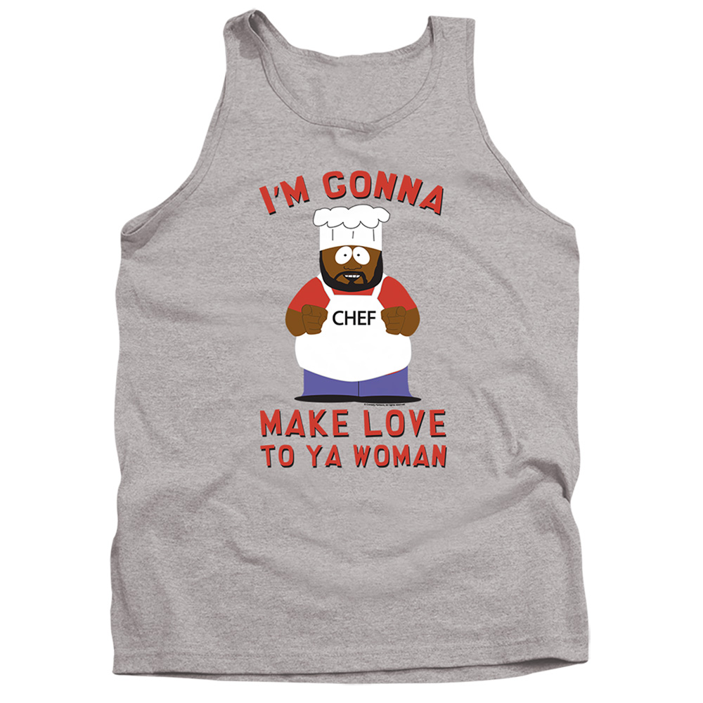 South Park & Make Love-Adult Tank Top, Athletic Heather - Medium