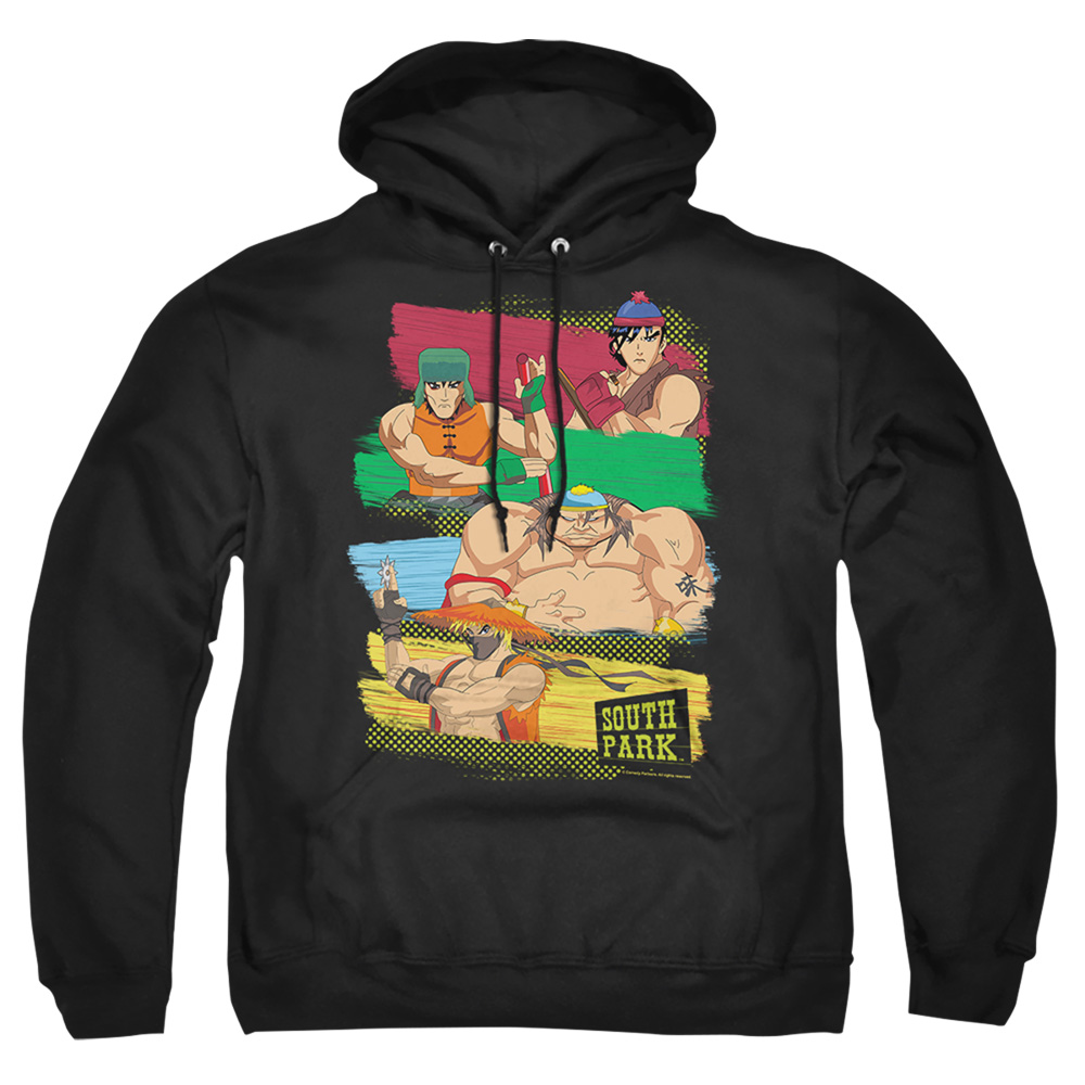 South Park & South Park Anime-Adult Pull-Over Hoodie, Black - Medium