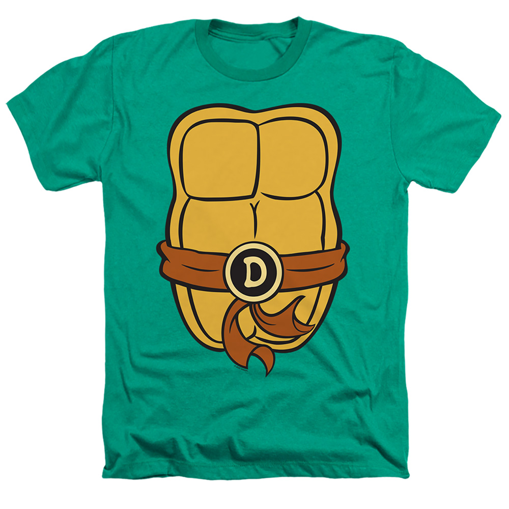 Teenage Mutant Ninja Turtles & Donatello Chest-Adult Heather T-Shirt, Kelly Green - Medium -  NewGroove, NE3240793