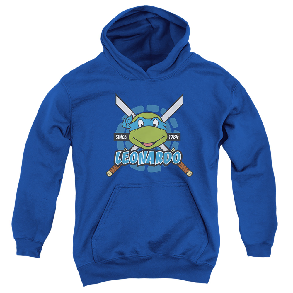 NICK419-YFTH-4 Teenage Mutant Ninja Turtles & Leonardo Since 1984-Youth Pull-Over Hoodie, Royal Blue - Extra Large