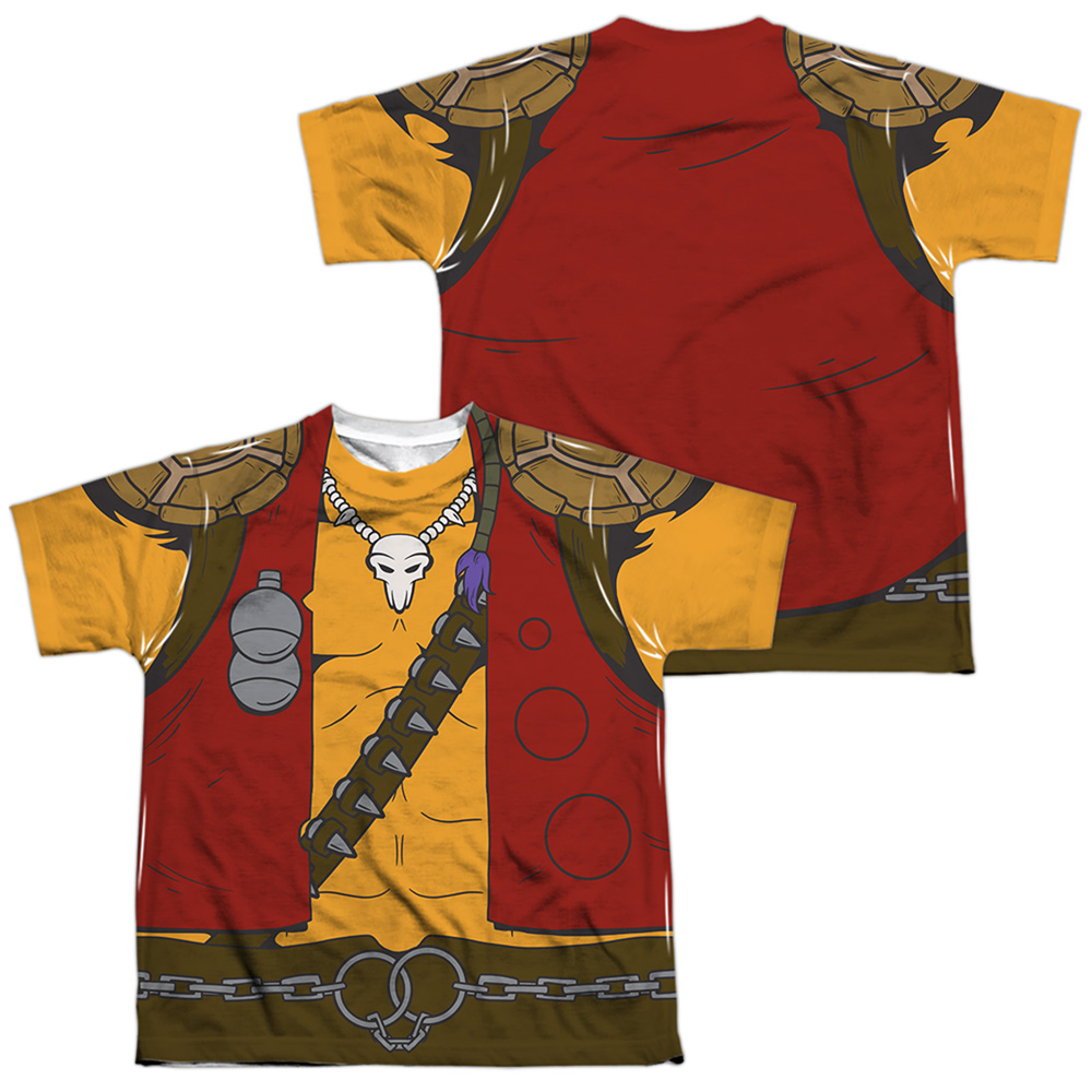 TMNT & TMNT Bebop Costume Short Sleeve Youth Poly Crew T-Shirt, White - Medium