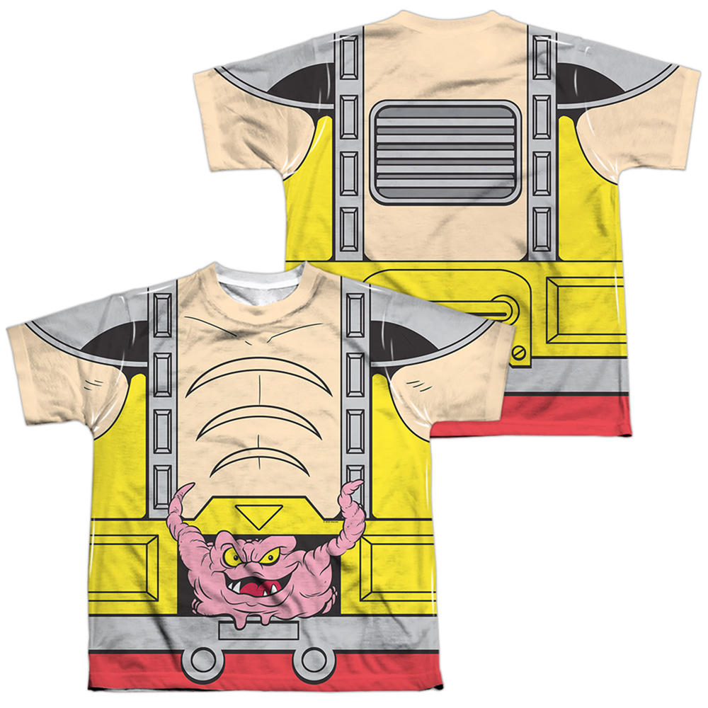 TMNT & TMNT Krang Costume Short Sleeve Youth Poly Crew T-Shirt, White - Medium