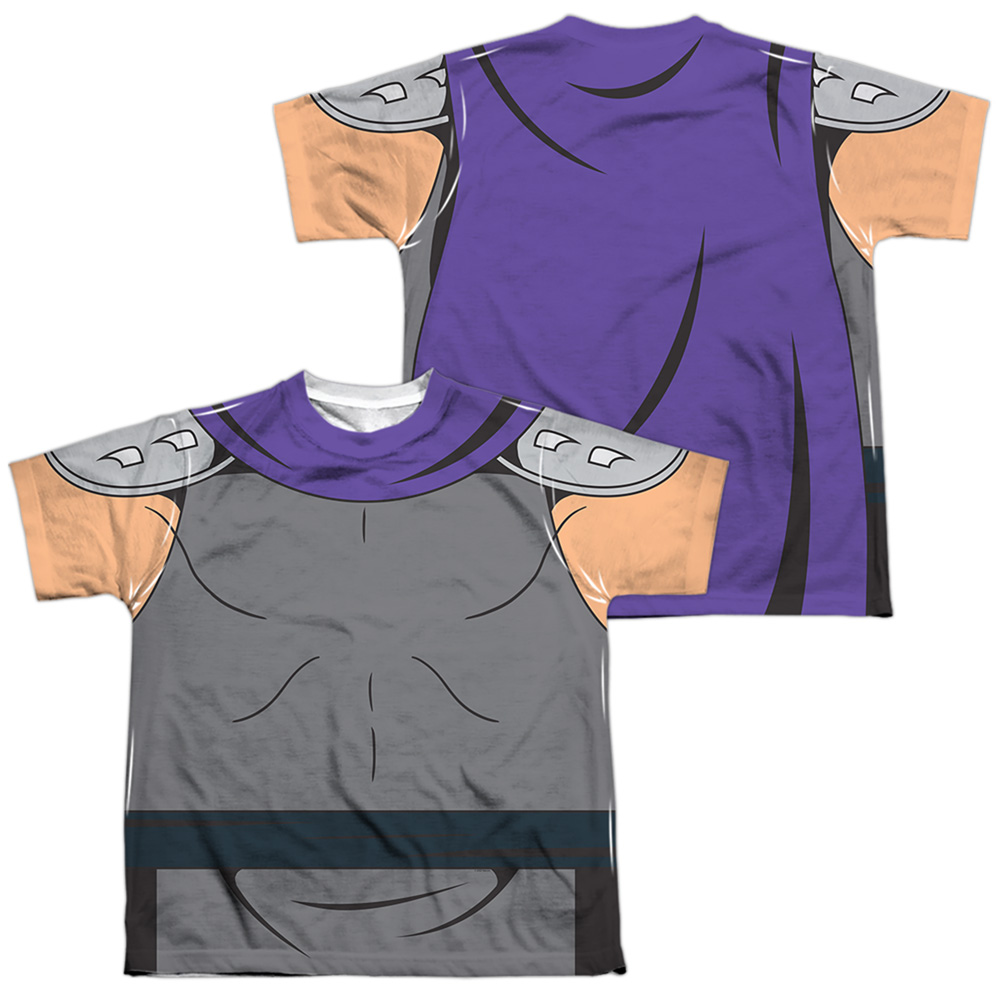 TMNT & TMNT Shredder Costume Short Sleeve Youth Poly Crew T-Shirt, White - Medium