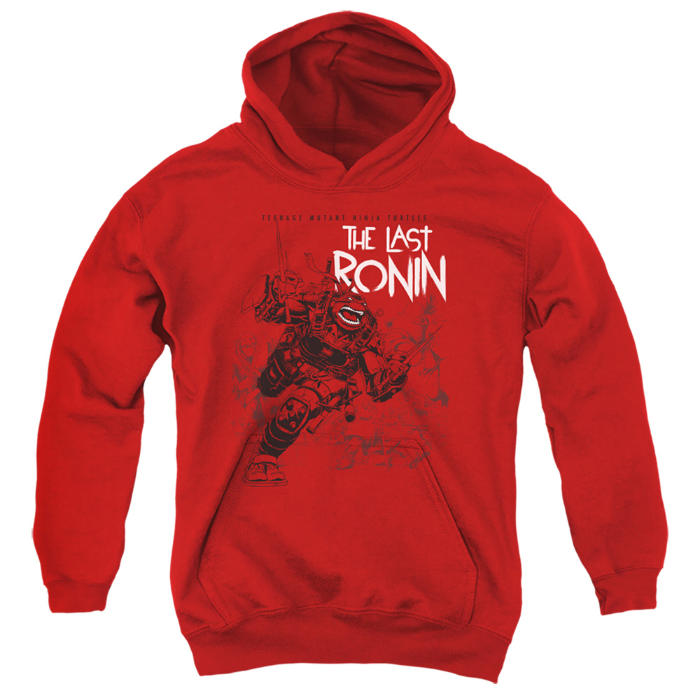 Teenage Mutant Ninja Turtles & Charging Ronin-Youth Pull-Over Hoodie, Red - Medium