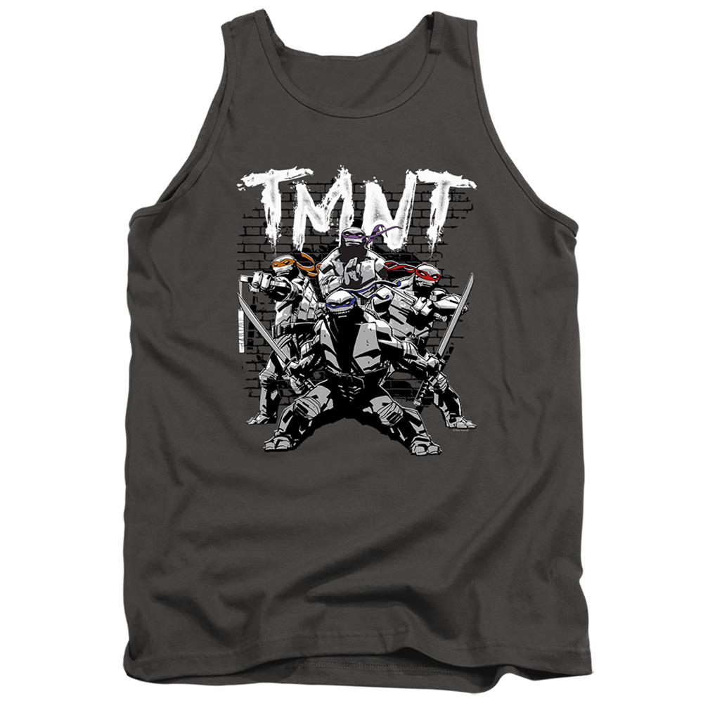 TMNT & TMNT Team-Adult Tank Top, Charcoal - Large