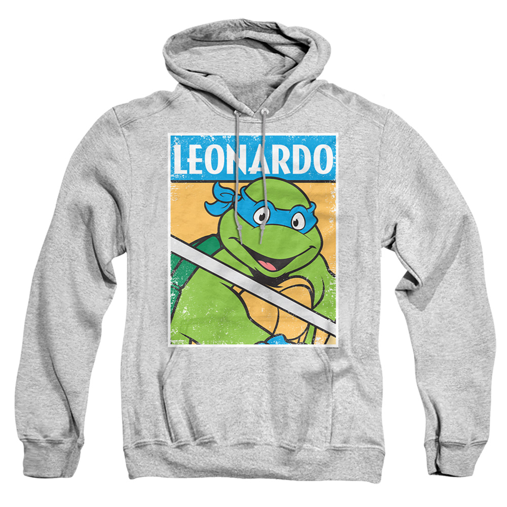 TMNT & TMNT Leo-Adult Pull-Over Hoodie, Athletic Heather - Extra Large