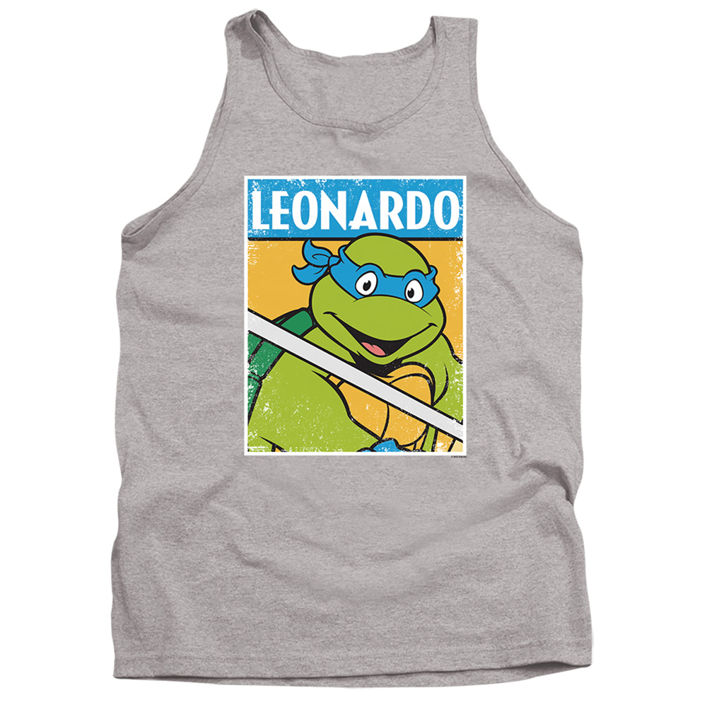 TMNT & TMNT Leo-Adult Tank Top, Athletic Heather - Extra Large