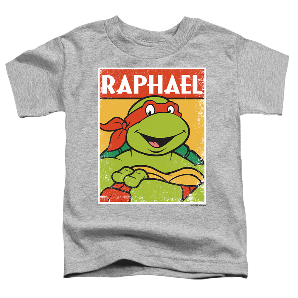 TMNT & TMNT Raph Short Sleeve Toddler T-Shirt, Athletic Heather - Medium 3T