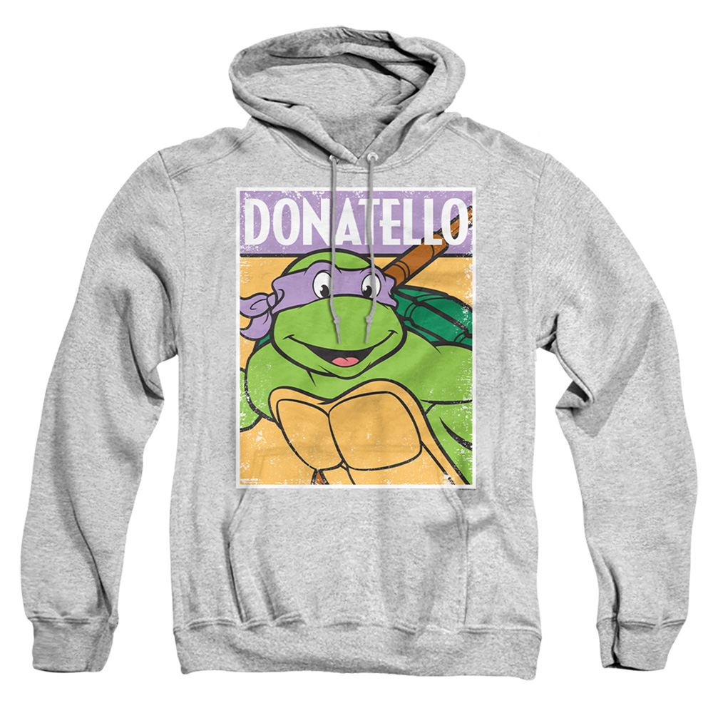TMNT & TMNT Donnie-Adult Pull-Over Hoodie, Athletic Heather - Extra Large
