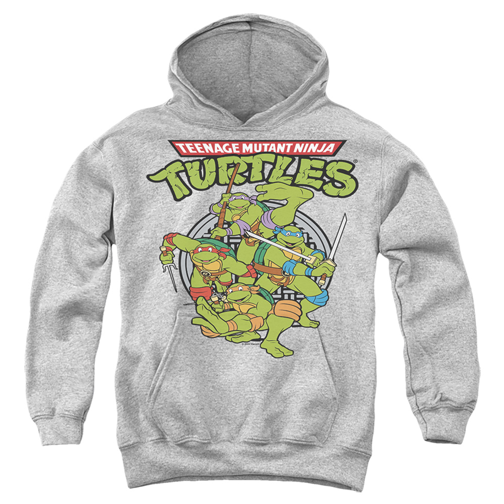 TMNT & TMNT Group-Youth Pull-Over Hoodie, Athletic Heather - Medium