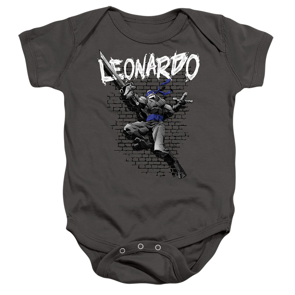 TMNT & TMNT Leonardo-Infant Snapsuit, Charcoal - Small - 6 Month
