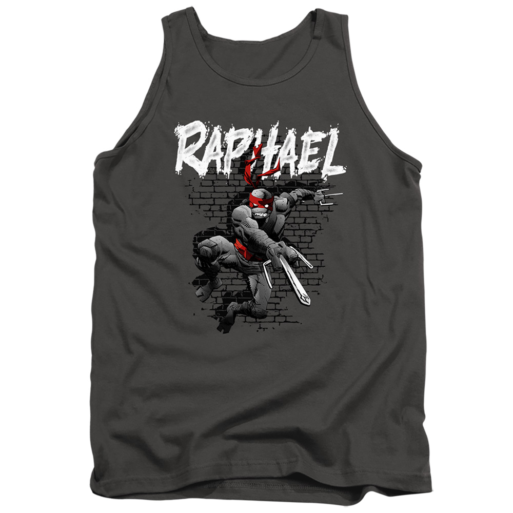 TMNT & TMNT Raphael-Adult Tank Top, Charcoal - Small