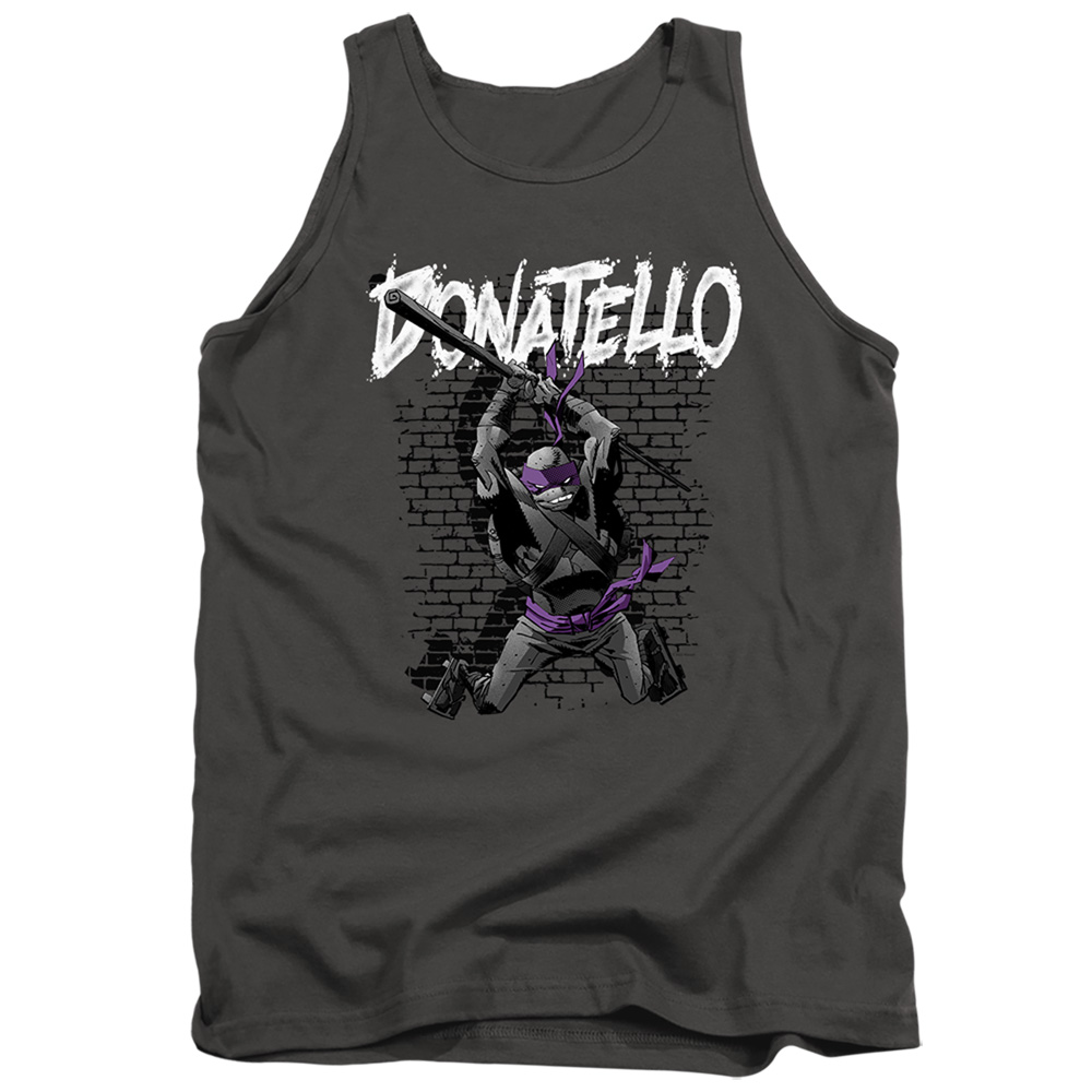 NICK287-TK-2 TMNT & TMNT Donatello-Adult Tank Top, Charcoal - Medium