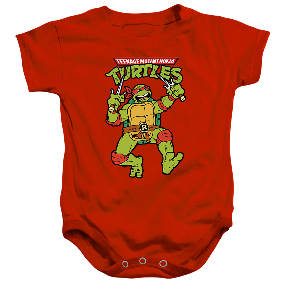 NICK469-SS-2 Teenage Mutant Ninja Turtles & Retro Raph-Infant Snapsuit, Red - Medium - 12 Month
