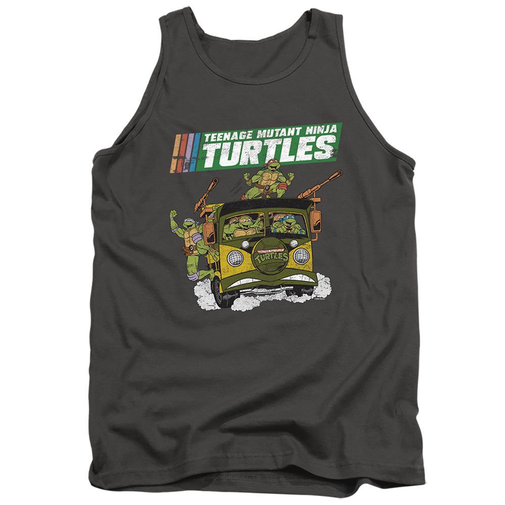 TMNT & TMNT Van-Adult Tank Top, Charcoal - Large