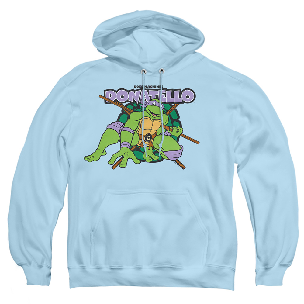 NICK309-AFTH-2 Teenage Mutant Ninja Turtles & Donatello Does Machines-Adult Pull-Over Hoodie, Light Blue - Medium