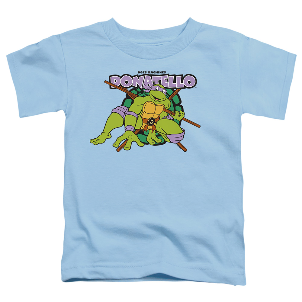 NICK309-TT-2 Teenage Mutant Ninja Turtles & Donatello Does Machines Short Sleeve Toddler T-Shirt, Light Blue - Medium 3T