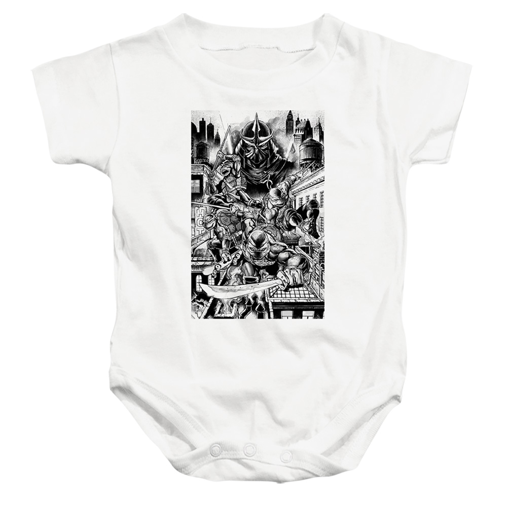 Teenage Mutant Ninja Turtles & Take Down Shredder-Infant Snapsuit, White - Extra Large - 24 Month