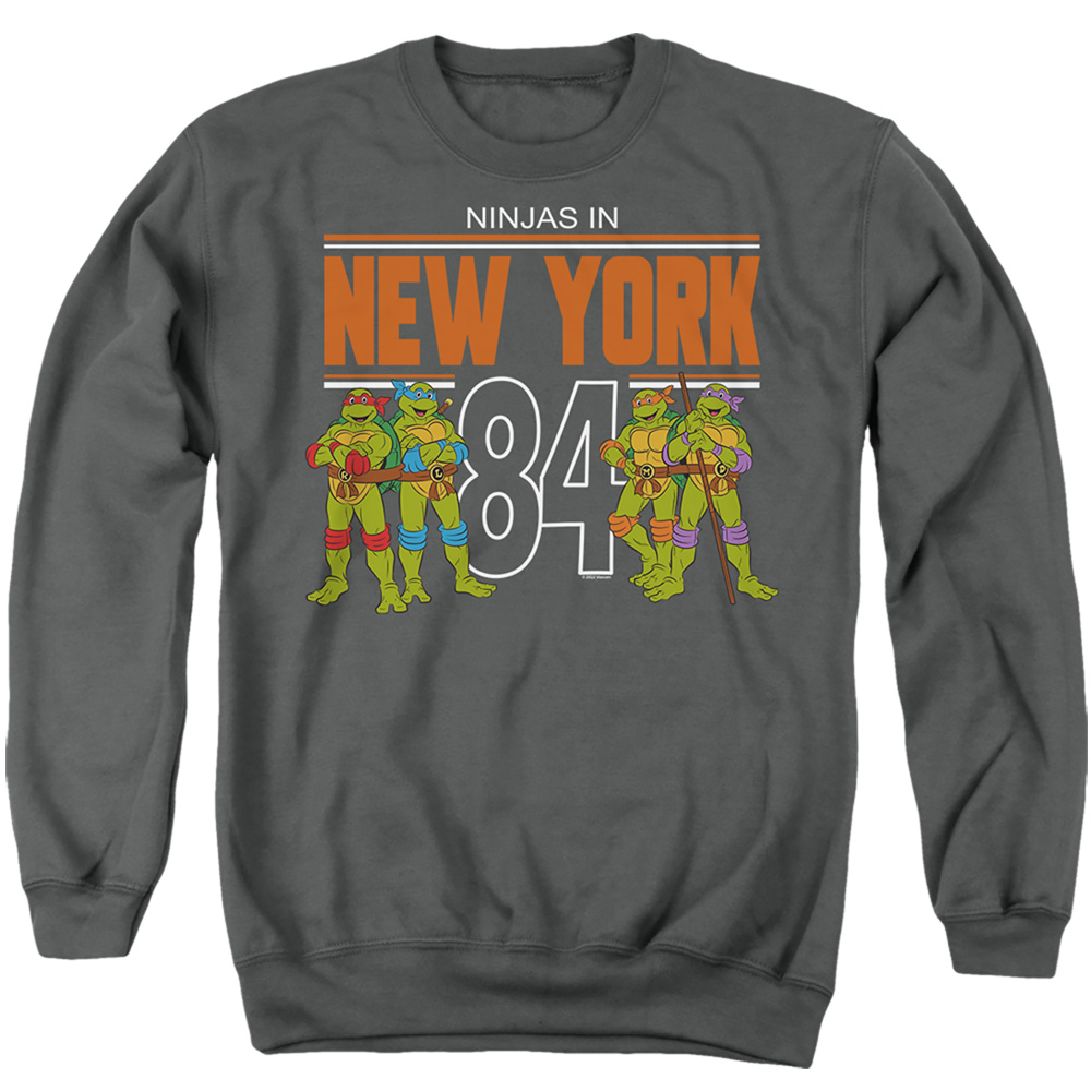 TMNT & TMNT NYC-Adult Crewneck Sweatshirt, Charcoal - Medium