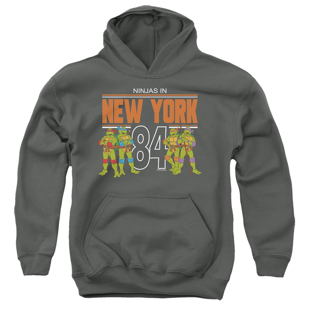 TMNT & TMNT NYC-Youth Pull-Over Hoodie, Charcoal - Extra Large