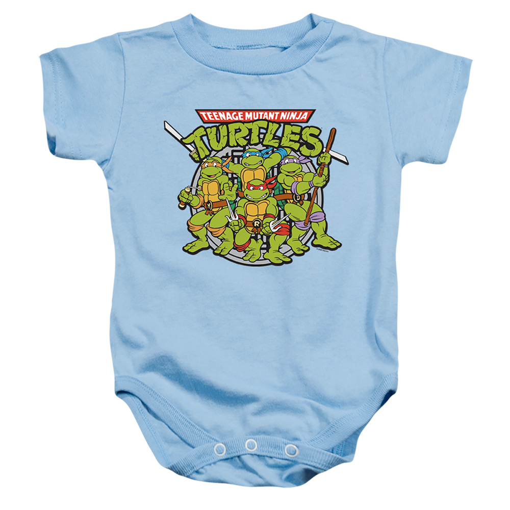 NICK323-SS-2 Teenage Mutant Ninja Turtles & Classic Turtles-Infant Snapsuit, Light Blue - Medium - 12 Month
