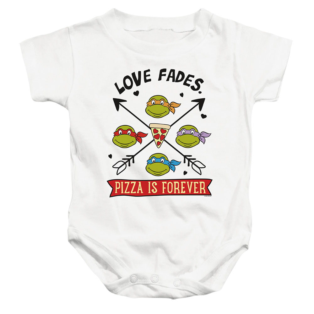 Teenage Mutant Ninja Turtles & Pizza Is Forever-Infant Snapsuit, White - Medium - 12 Month