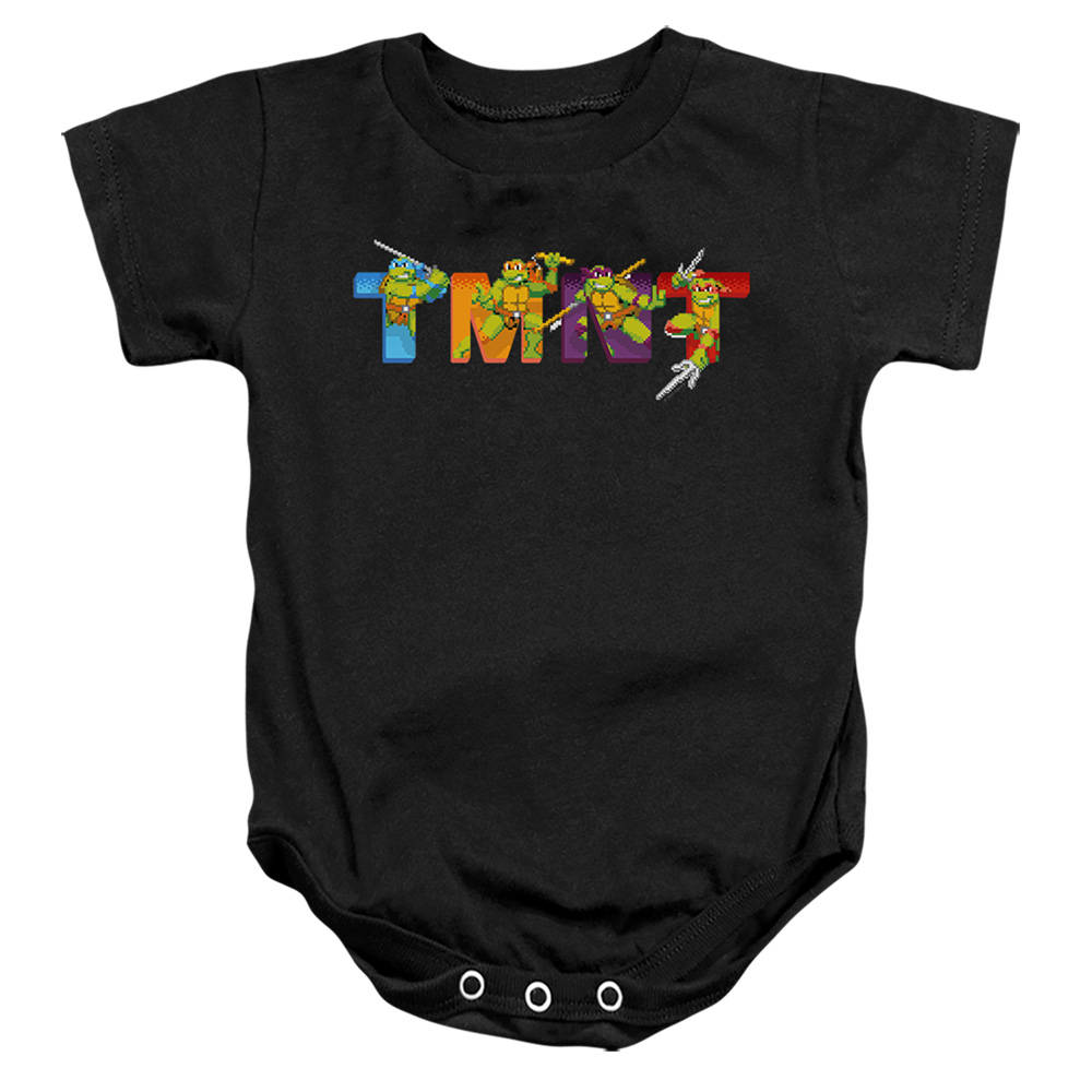 Teenage Mutant Ninja Turtles & Arcade Main Screen-Infant Snapsuit, Black - Large - 18 Month