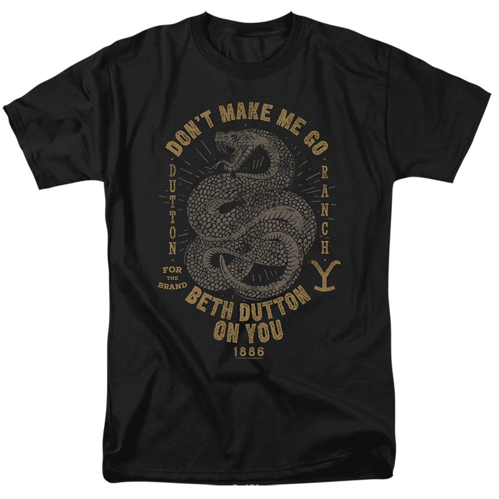 Yellowstone & Beth Dutton Short Sleeve Adult 18-1 T-Shirt, Black - Medium