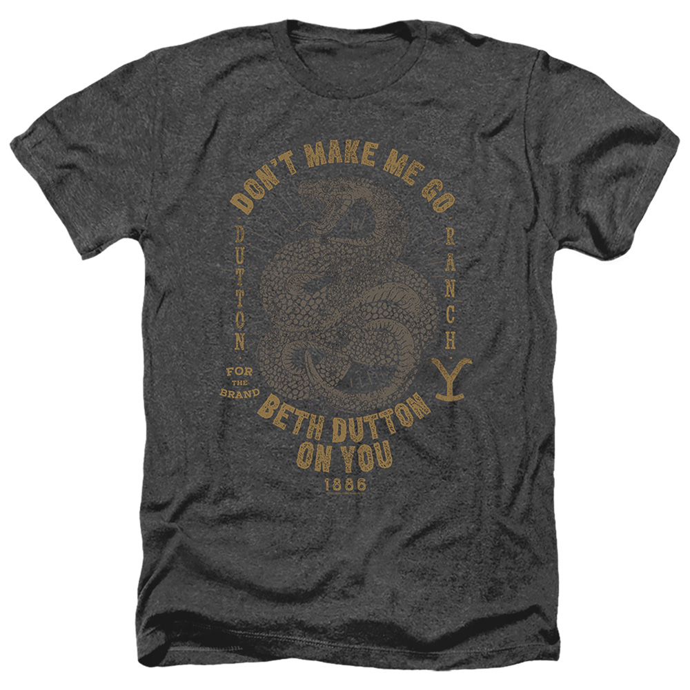 Yellowstone & Beth Dutton-Adult Heather T-Shirt, Black - 3X