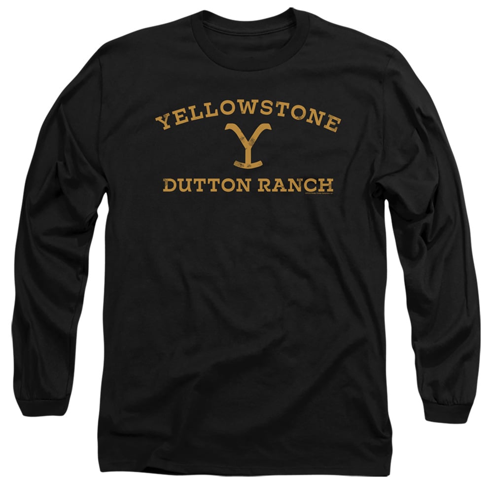 CBS2799-AL-3 Yellowstone & Arched Logo Long Sleeve Adult 18-1 T-Shirt, Black - Large -  Trevco