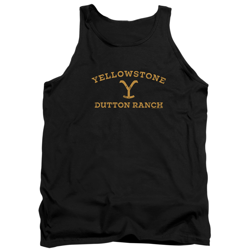 Yellowstone & Arched Logo-Adult Tank Top, Black - Extra Large