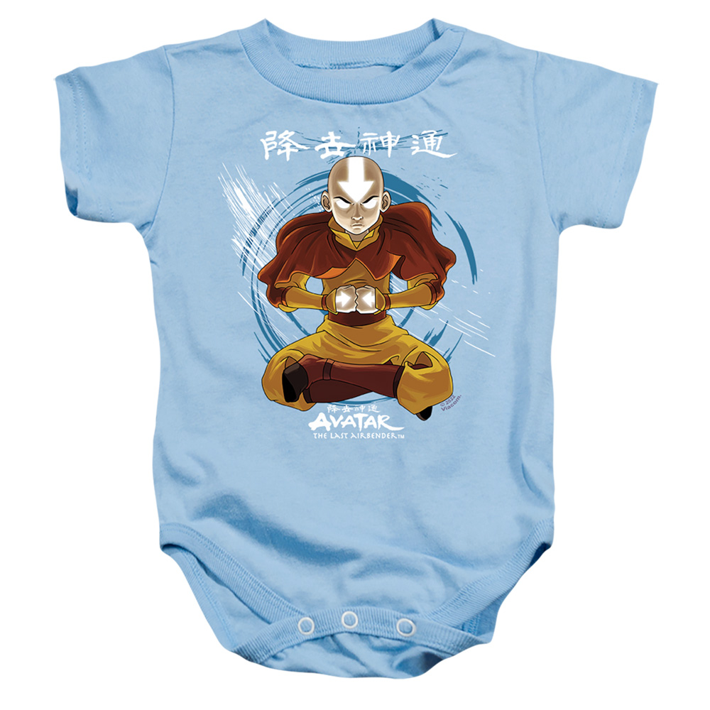 NICK251-SS-1 Avatar the Last Airbender & Power Of Air-Infant Snapsuit, Light Blue - Small - 6 Month