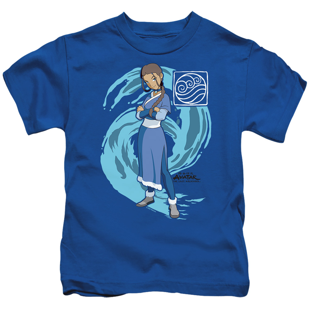 NICK292-KT-1 Avatar the Last Airbender & Katara Water Wave Short Sleeve Juvenile 18-1 T-Shirt, Royal Blue - Small 4