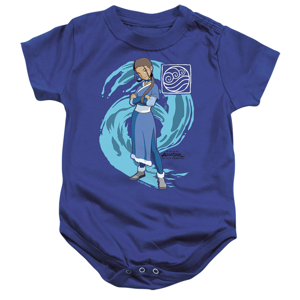 NICK292-SS-3 Avatar the Last Airbender & Katara Water Wave-Infant Snapsuit, Royal Blue - Large - 18 Month