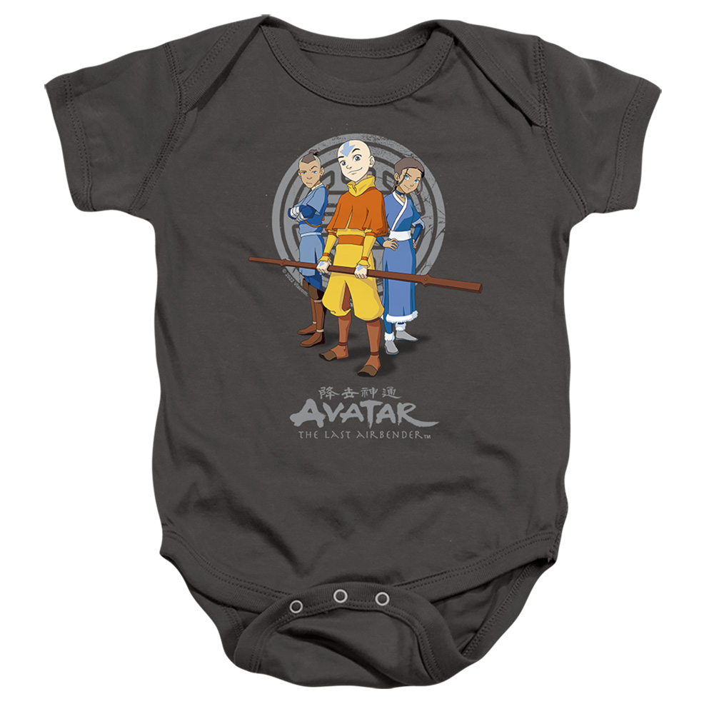 Avatar the Last Airbender & Team Avatar-Infant Snapsuit, Charcoal - Extra Large - 24 Month