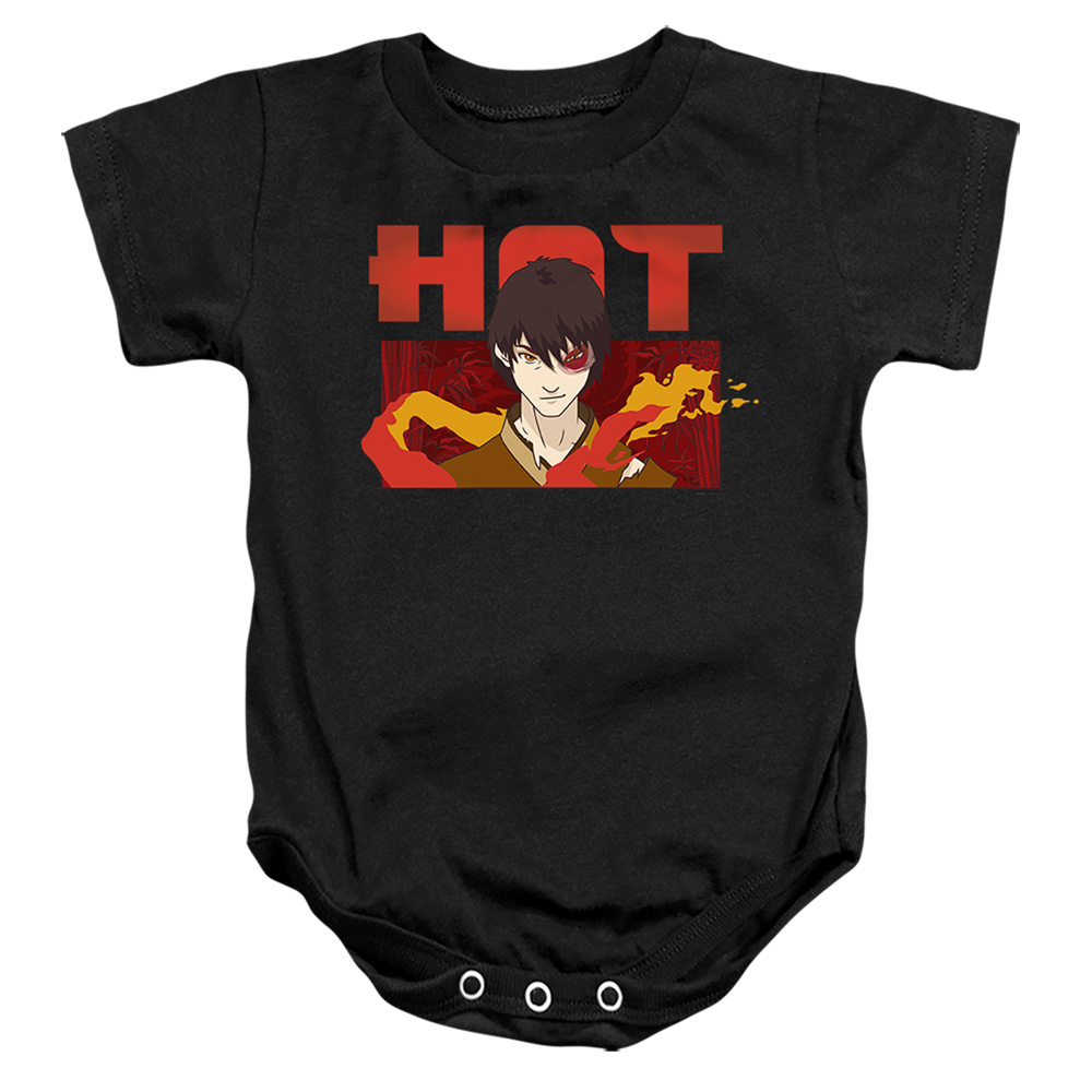 NICK488-SS-2 Avatar the Last Airbender & Hot Zuko-Infant Snapsuit, Black - Medium - 12 Month